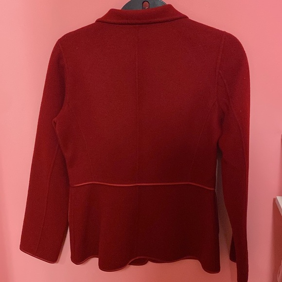 Talbots Wine Red Wool Blazer - Picture 5 of 5